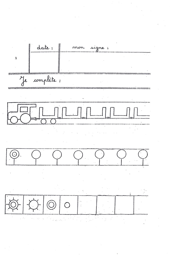 Exercices de lecture et d'écriture