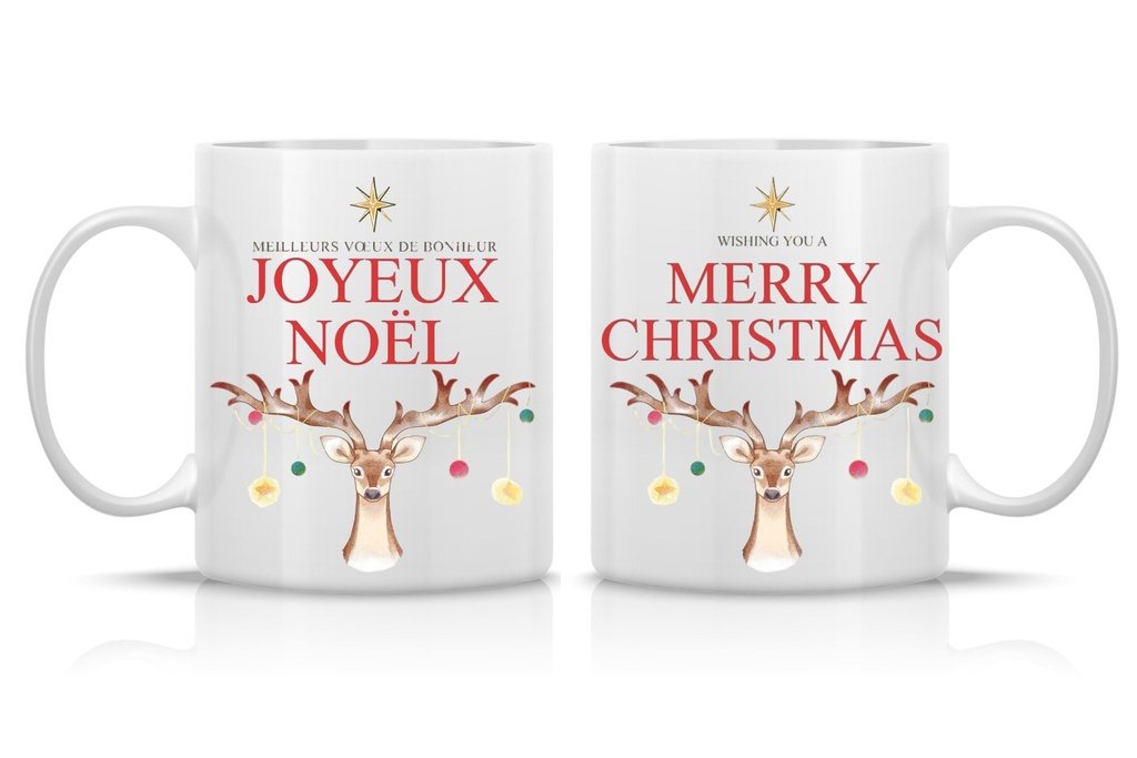 X-mas Mug - Joyeux noel & merry christmas