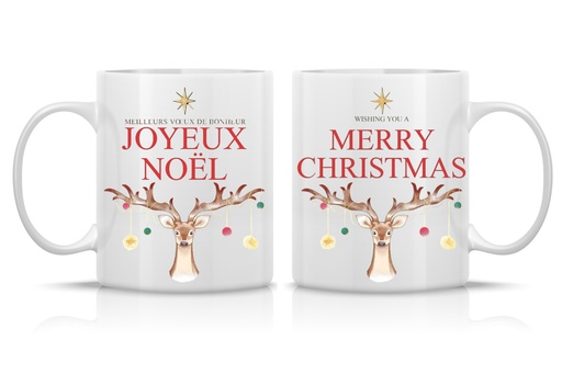 X-mas Mug - Joyeux noel & merry christmas